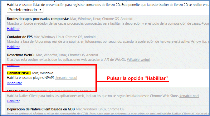 habilitar java no chrome mac