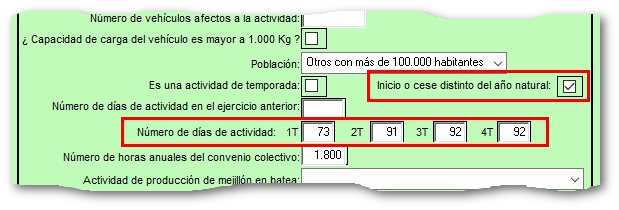 Configurar el Número de días de actividad en Módulos