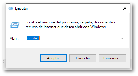 Abrir el Panel de Control de Windows
